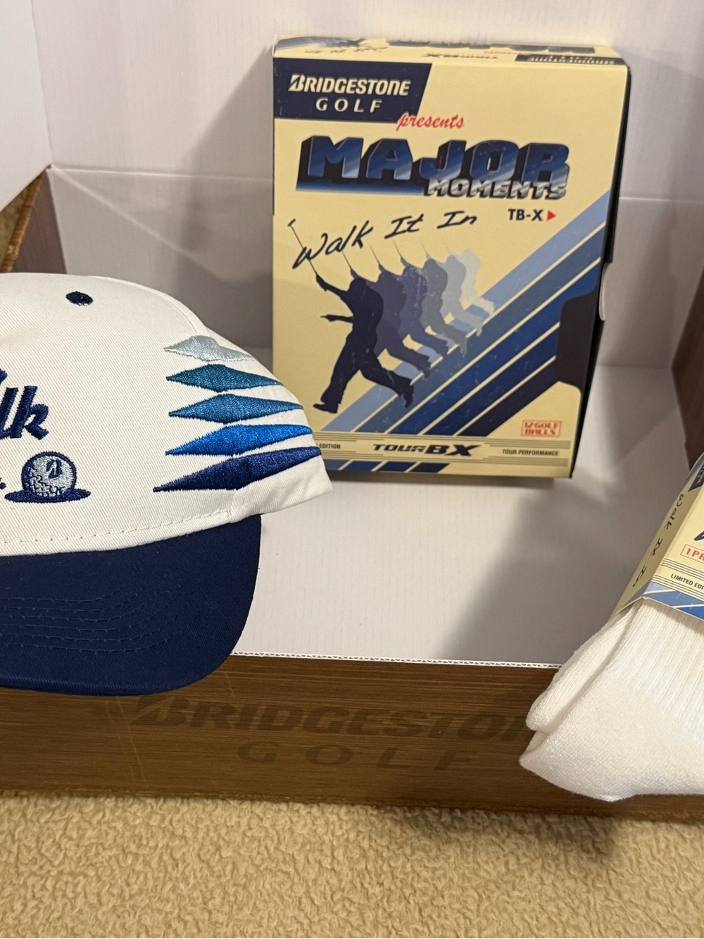 Bridgestone Golf Set - balls, hat, socks